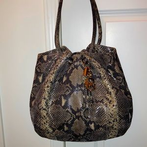 MICHAEL Michael Kors Python Print Ring Hobo Bag